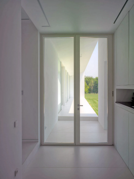 SKYLINE ENTRANCE DOOR - Wood and glass entry door by CARMINATI SERRAMENTI - view 3